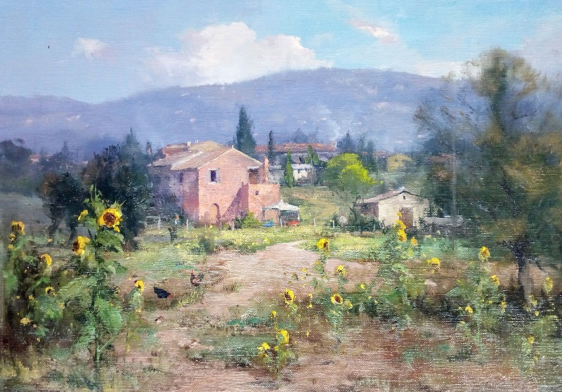 Tuscan Village (38x30cm)