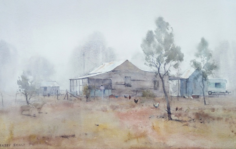 Foggy Morn Tilpa (51x36cm) wc