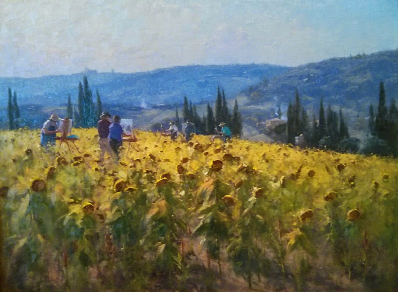 Kasey Painting Sunflower