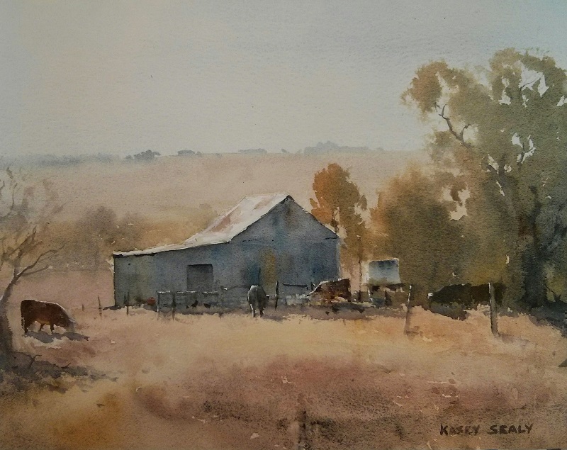 Merriwa Sheds (30x28cm) wc