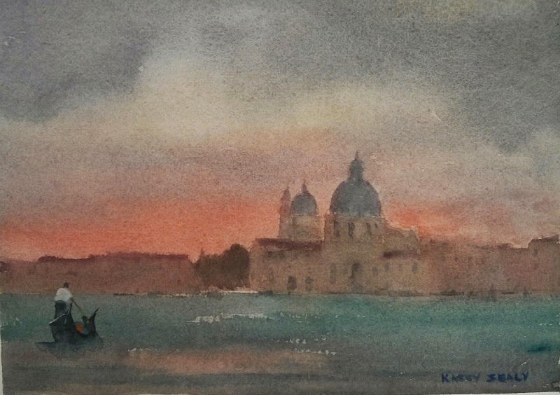 Venice Last Night (30x26cm) wc